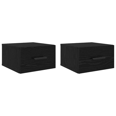 Vidaxl nachtkastje 2 st 35 x 35 x 20 cm bewerkt hout zwart eiken
