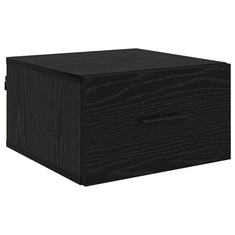 Vidaxl nachtkastje zwart eiken 35 x 35 x 20 cm bewerkt hout