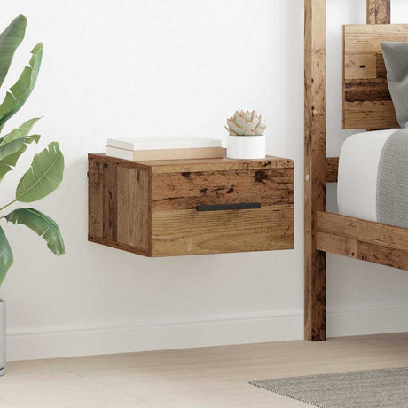 Vidaxl nachtkastje 35 x 35 x 20 cm bewerkt hout oud hout