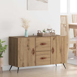 Vidaxl dressoir artisan eiken 100 x 36 x 60 cm bewerkt hout