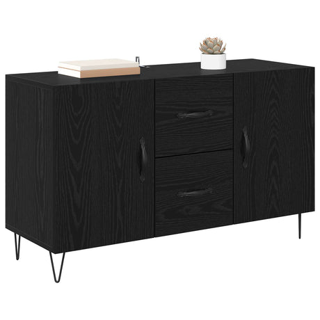 Vidaxl dressoir zwart eiken 100 x 36 x 60 cm bewerkt hout