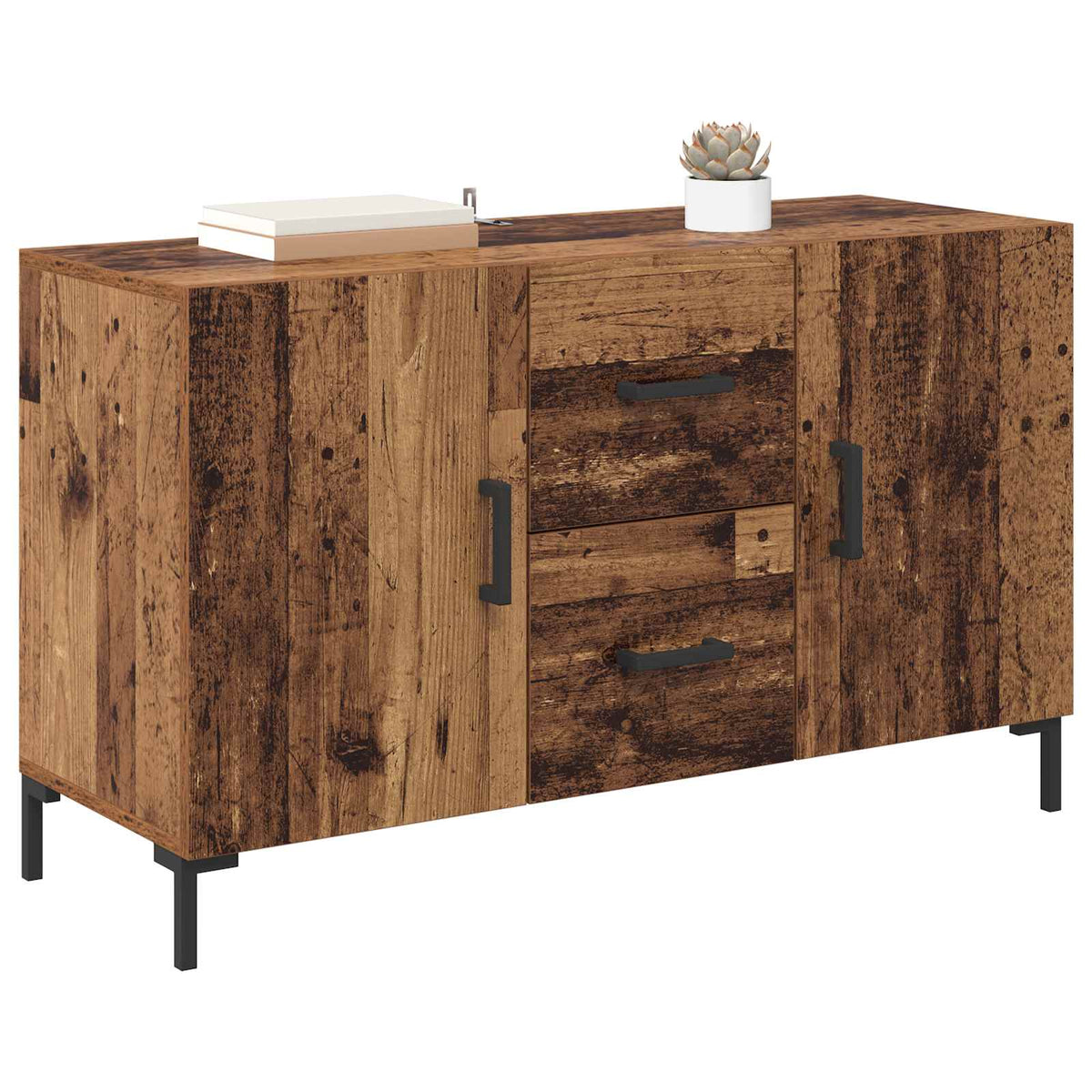 Vidaxl dressoir oud hout 100 x 36 x 60 cm bewerkt hout