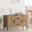 Vidaxl dressoir artisan eiken 100 x 36 x 60 cm bewerkt hout