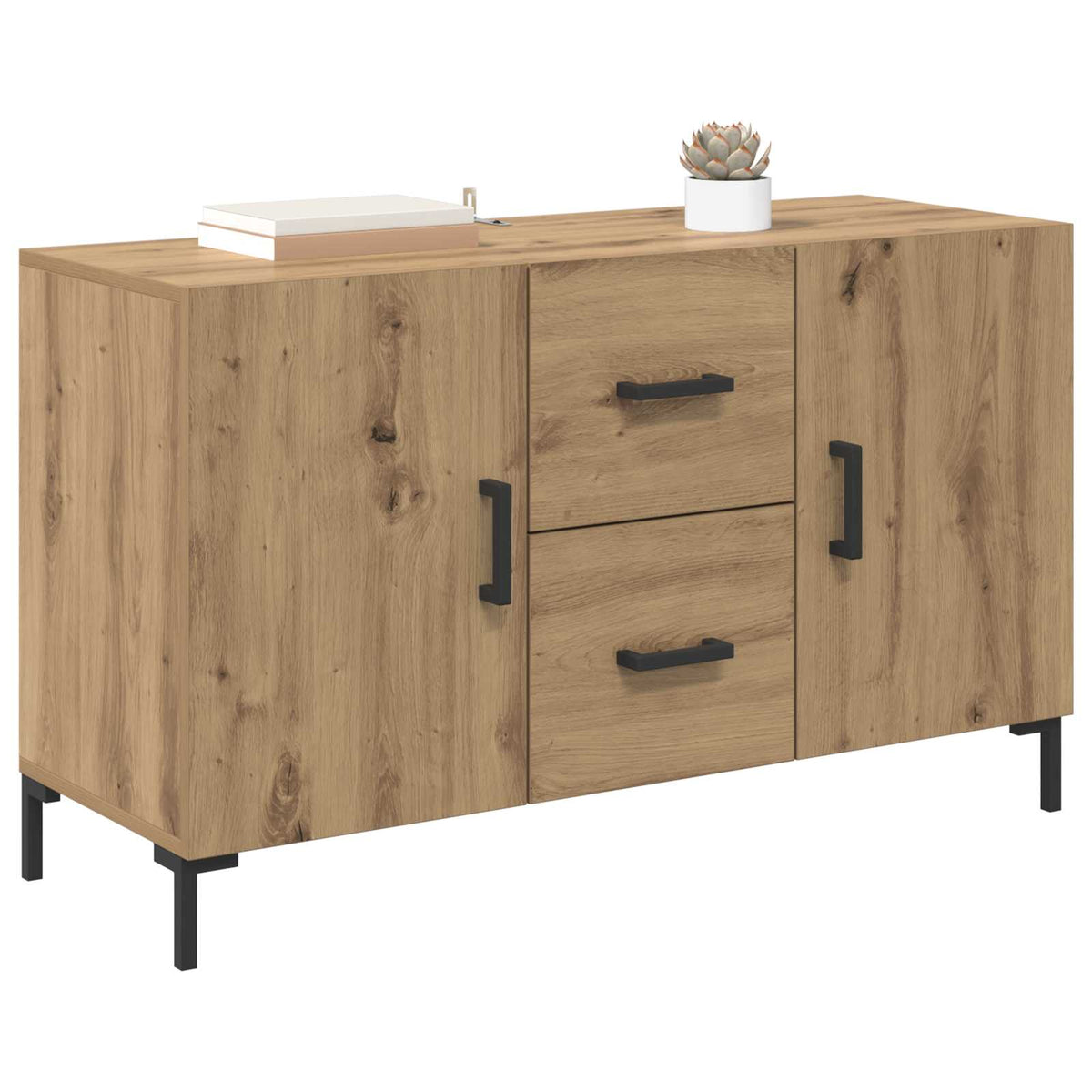 Vidaxl dressoir artisan eiken 100 x 36 x 60 cm bewerkt hout