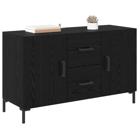 Vidaxl dressoir zwart eiken 100 x 36 x 60 cm bewerkt hout