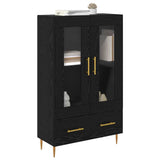 Vidaxl highboard met lade zwart eiken 69,5 x 31 x 115 cm