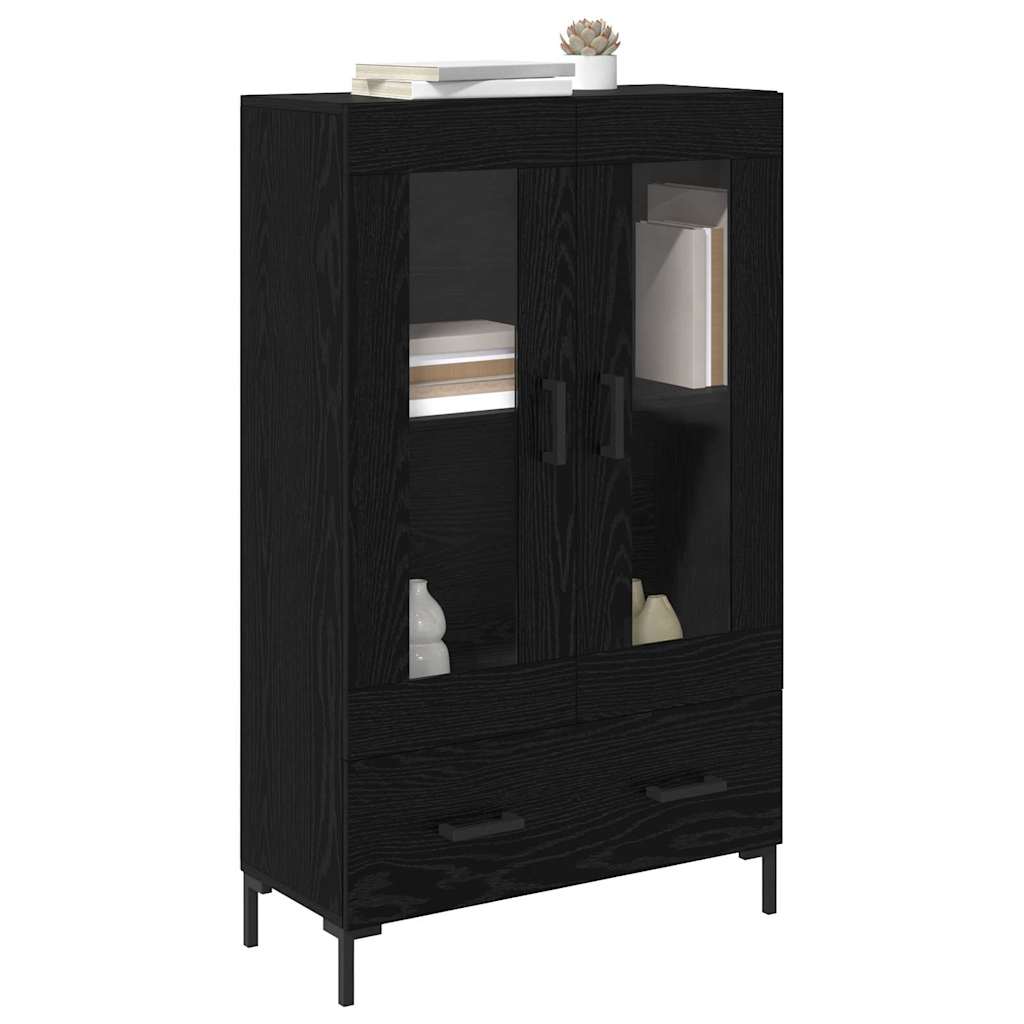 Vidaxl highboard zwart eiken 69,5 x 31 x 115 cm bewerkt hout
