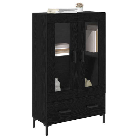 Vidaxl highboard zwart eiken 69,5 x 31 x 115 cm bewerkt hout