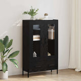 Vidaxl highboard corona zwart eiken 69,5 x 31 x 115 cm bewerkt hout