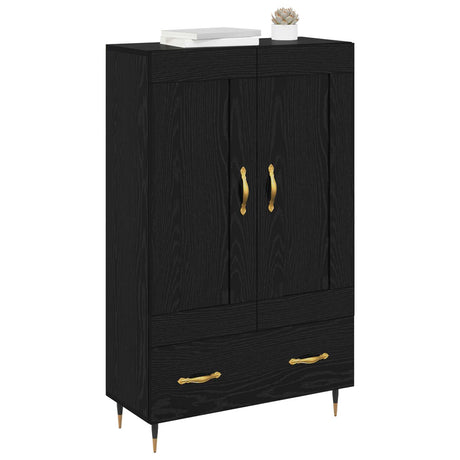 Vidaxl highboard zwart eiken 69,5 x 31 x 115 cm bewerkt hout