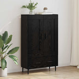 Vidaxl highboard zwart eiken 69,5 x 31 x 115 cm bewerkt hout