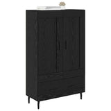 Vidaxl highboard zwart eiken 69,5 x 31 x 115 cm bewerkt hout