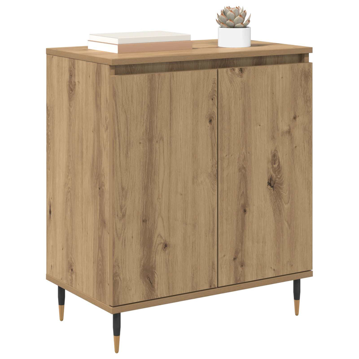 Vidaxl dressoir artisan eiken 60 x 35 x 70 cm bewerkt hout