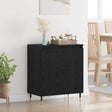 Vidaxl dressoir zwart eiken 60 x 35 x 70 cm bewerkt hout