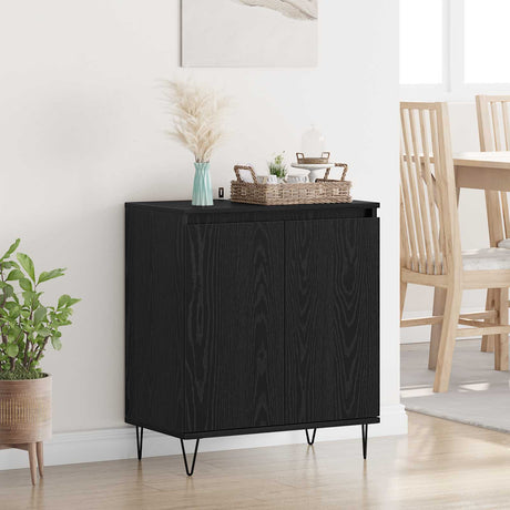Vidaxl dressoir zwart eiken 60 x 35 x 70 cm bewerkt hout
