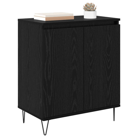 Vidaxl dressoir zwart eiken 60 x 35 x 70 cm bewerkt hout