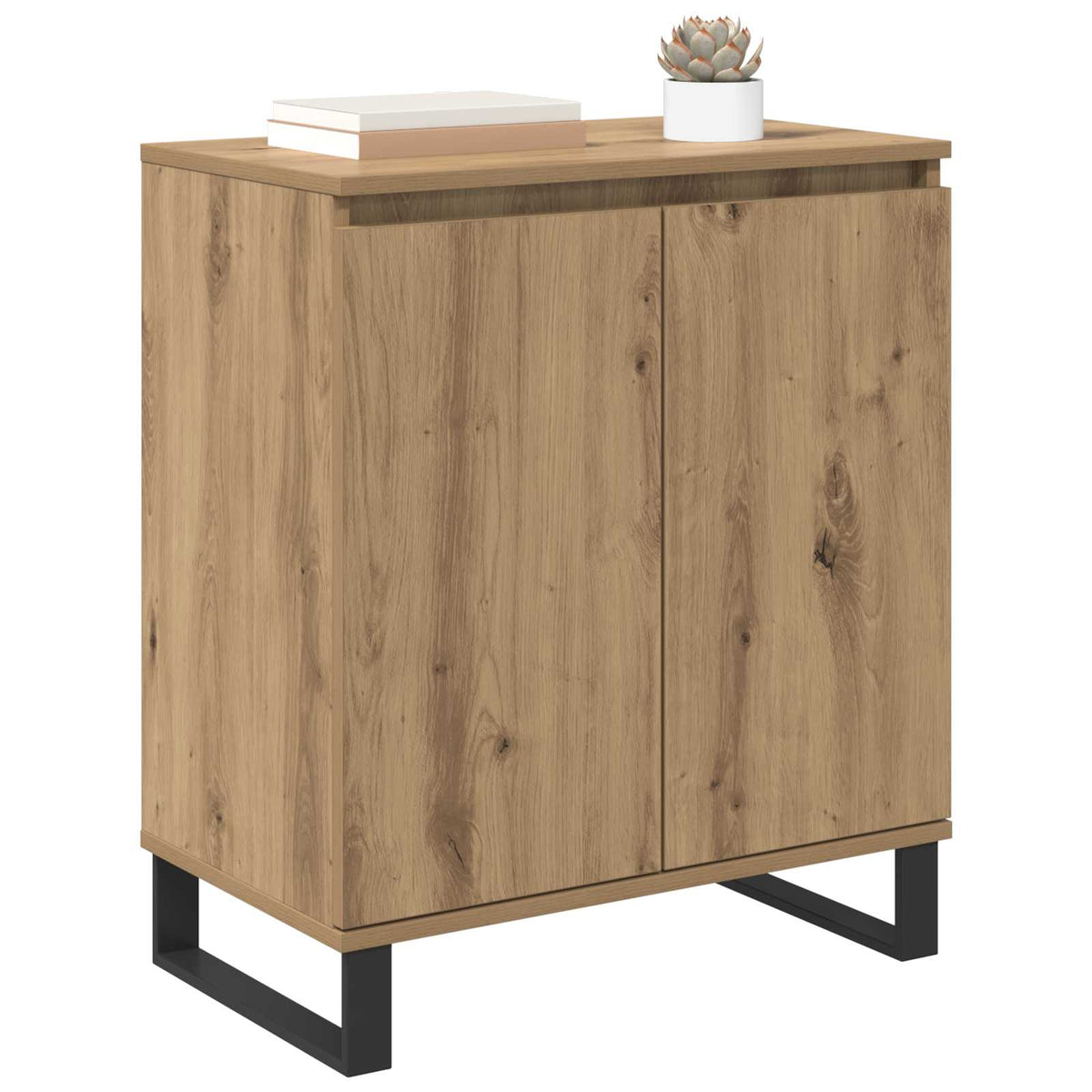 Vidaxl dressoir artisan eiken 60 x 35 x 70 cm bewerkt hout