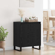 Vidaxl dressoir zwart eiken 60 x 35 x 70 cm bewerkt hout