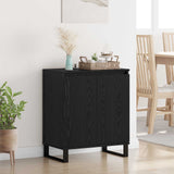 Vidaxl dressoir zwart eiken 60 x 35 x 70 cm bewerkt hout