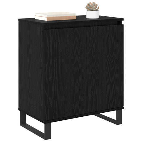 Vidaxl dressoir zwart eiken 60 x 35 x 70 cm bewerkt hout