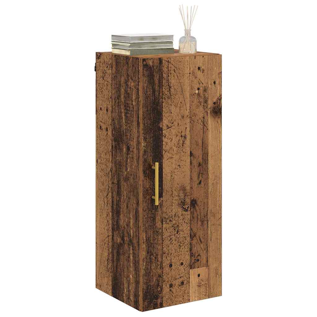 Vidaxl wandkast oud hout 34,5 x 34 x 90 cm bewerkt hout