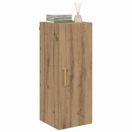 Vidaxl wandkast artisan eiken 34,5 x 34 x 90 cm bewerkt hout