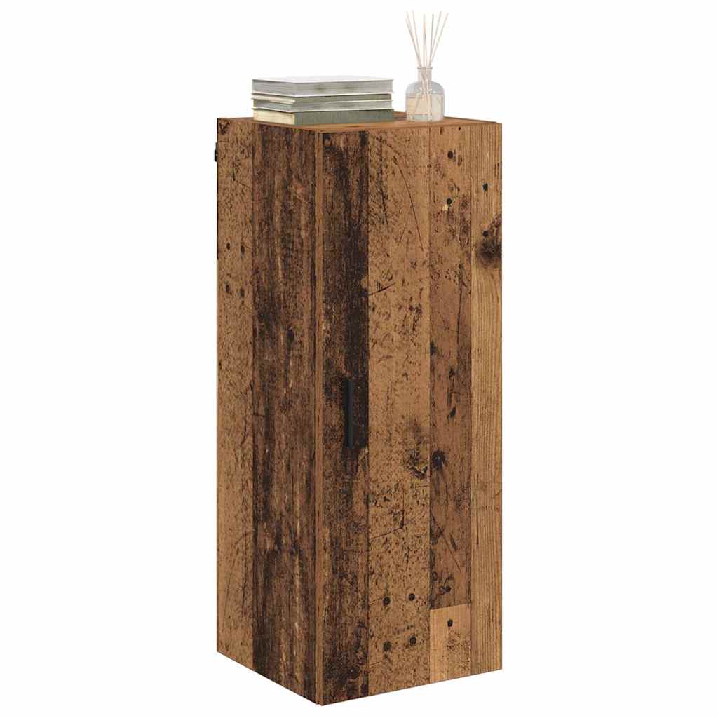 Vidaxl wandkast oud hout 34,5 x 34 x 90 cm bewerkt hout
