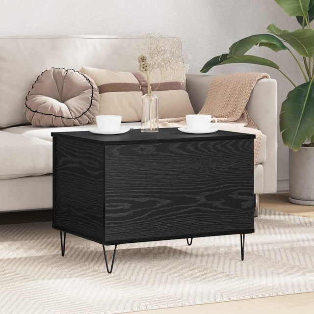 Vidaxl salontafel zwart eiken 60 x 44,5 x 45 cm bewerkt hout