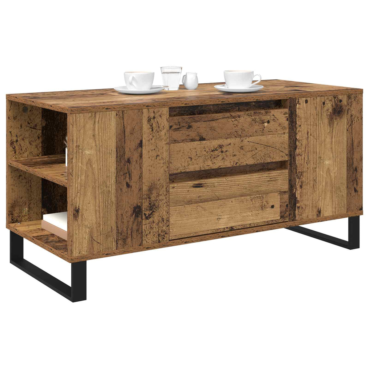 Vidaxl salontafel oud hout 102 x 44,5 x 50 cm bewerkt hout