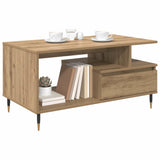 Vidaxl salontafel artisan eiken 90 x 49 x 45 cm bewerkt hout
