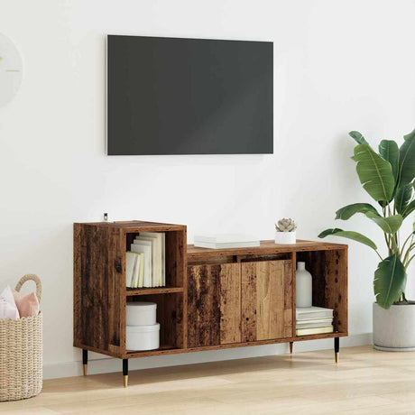 Vidaxl tv-kast 100 x 35 x 55 cm oud hout bewerkt hout