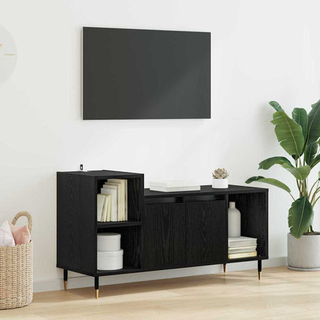 Vidaxl tv-kast 100 x 35 x 55 cm zwart eiken bewerkt hout