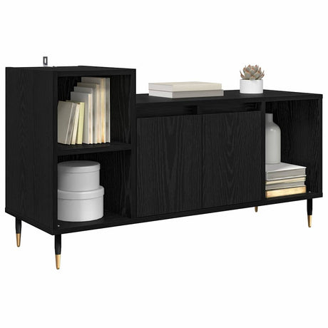 Vidaxl tv-kast 100 x 35 x 55 cm zwart eiken bewerkt hout