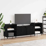Vidaxl tv-kast 160 x 35 x 55 cm zwart eiken bewerkt hout
