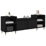 Vidaxl tv-kast 160 x 35 x 55 cm zwart eiken bewerkt hout