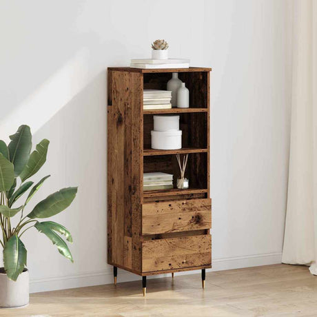 Vidaxl highboard oud hout 40 x 36 x 110 cm bewerkt hout