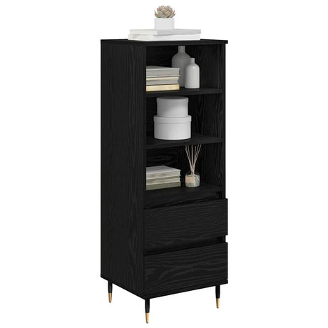 Vidaxl highboard zwart eiken 40 x 36 x 110 cm bewerkt hout