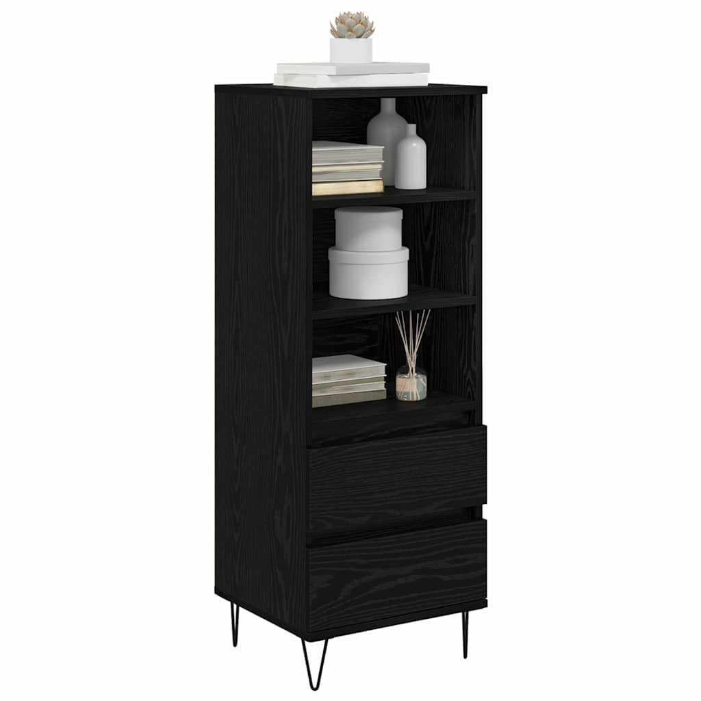 Vidaxl highboard zwart eiken 40 x 36 x 110 cm bewerkt hout
