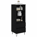 Vidaxl highboard zwart eiken 40 x 36 x 110 cm bewerkt hout
