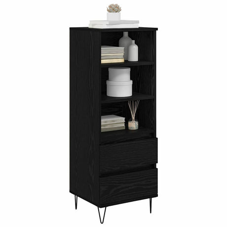 Vidaxl highboard zwart eiken 40 x 36 x 110 cm bewerkt hout