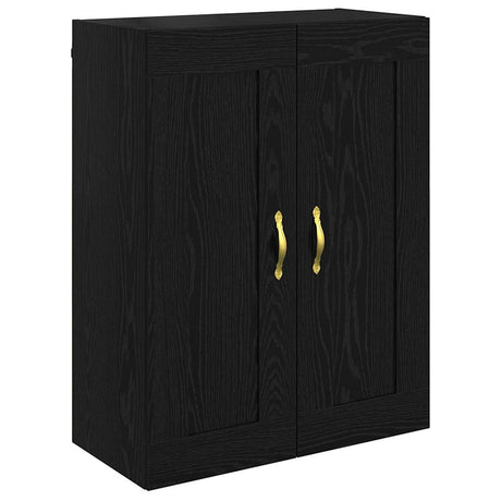 Vidaxl wandkast zwart eiken 69,5 x 34 x 90 cm bewerkt hout