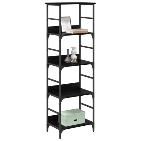 Vidaxl boekenkast 4-laags 50 x 33 x 153 cm bewerkt hout zwart eiken