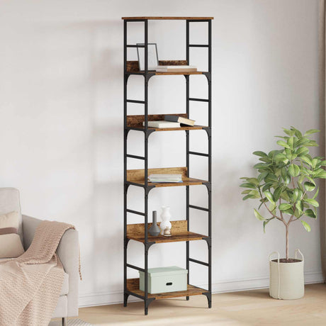 Vidaxl boekenkast 5-laags 50 x 33 x 188,5 cm bewerkt hout oudhout
