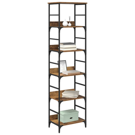 Vidaxl boekenkast 5-laags 50 x 33 x 188,5 cm bewerkt hout oudhout