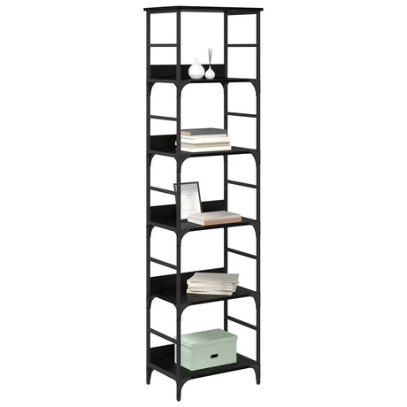 Vidaxl boekenkast 5-laags 50 x 33 x 188,5 cm bewerkt hout zwart eiken
