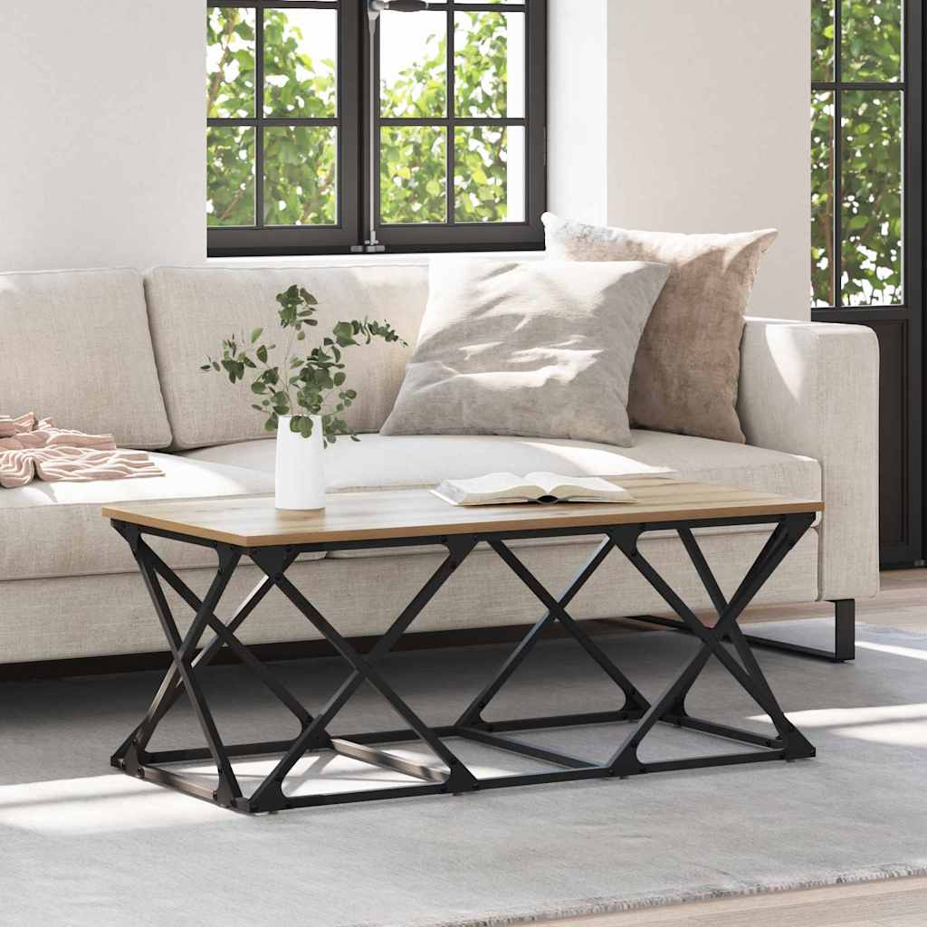 Vidaxl salontafel artisan eiken 100 x 49 x 40 cm bewerkt hout