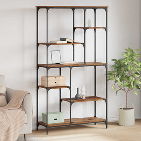 Vidaxl boekenkast 5-laags 99 x 35,5 x 176 cm bewerkt hout oud hout