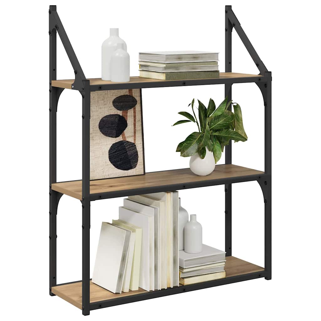 Vidaxl wandplank muurmontage artisan eiken 60 x 21 x 78,5 cm