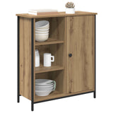 Vidaxl dressoir artisan eiken 70 x 30 x 80 cm bewerkt hout
