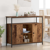 Vidaxl dressoir oud hout 100 x 35 x 80 cm bewerkt hout